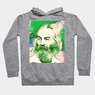 Walt Whitman Green Portrait | Walt Whitman Artwork 7 Hoodie